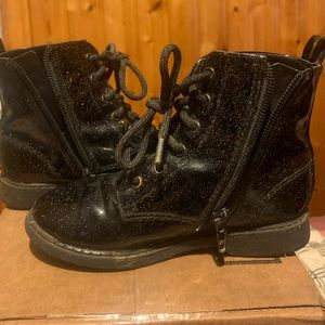 Black Sparkly ankle boot. Girls size 10